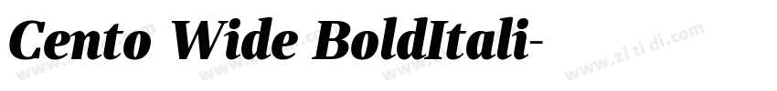 Cento Wide BoldItali字体转换